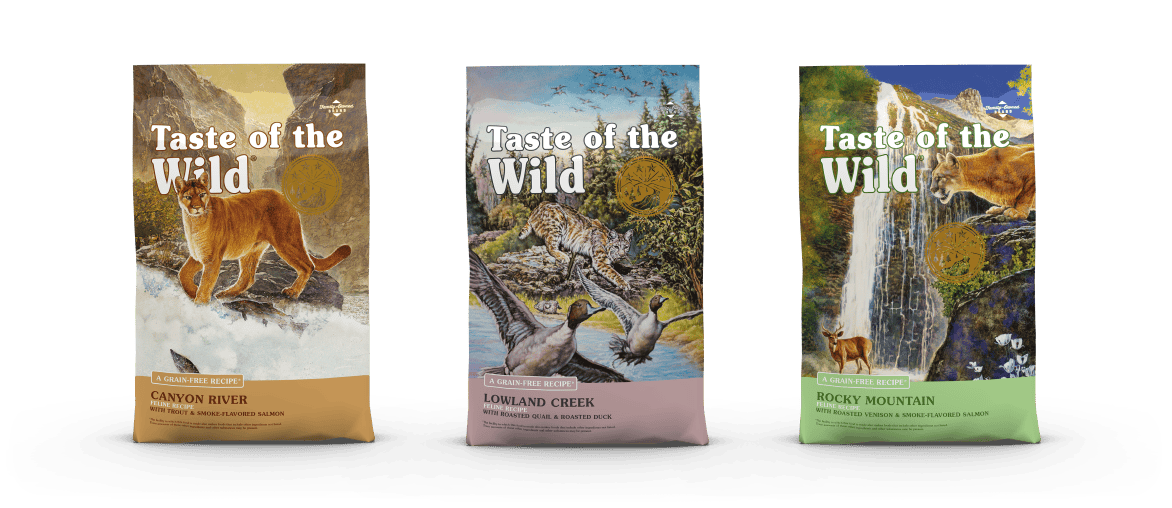 Bolsas de alimento para gatos Taste of the Wild